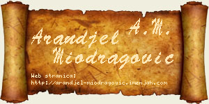 Aranđel Miodragović vizit kartica